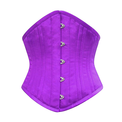 Purple Satin Waspie Corset